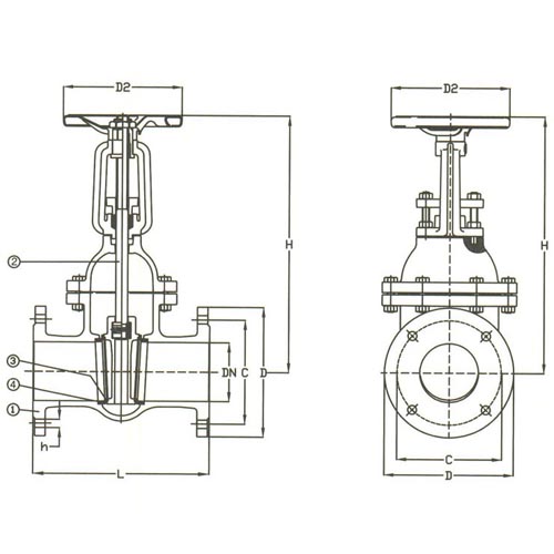 PN 10-16-25 Cast Steel Gate Valve