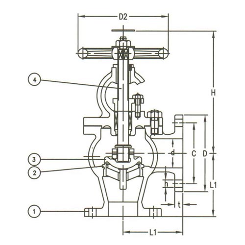 F7472 10K Cast Steel Angle Valve (SDNR)