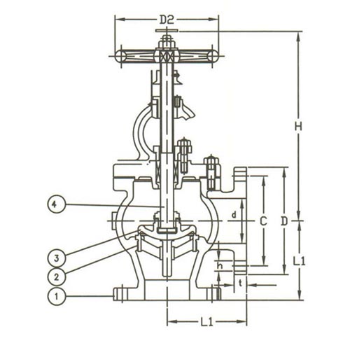 F7350 10K Cast Steel Angle Hull Valve