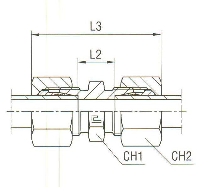 Straight Coupling - Body Only - Equipped B3 Ring - Image 2