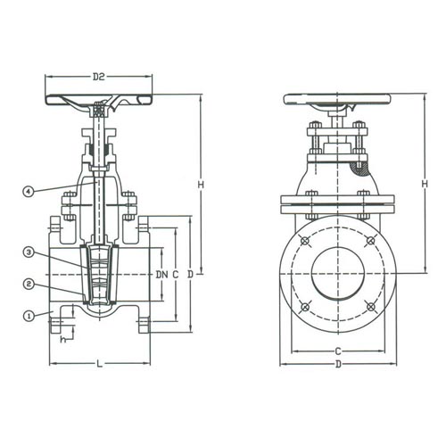 PN 10 Cast Steel Gate Valve