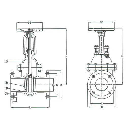 PN 16 Cast Iron Gate OS&Y Valve