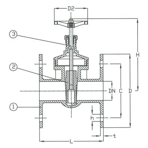 PN 16 Bronze Gate Short Pattern Valve