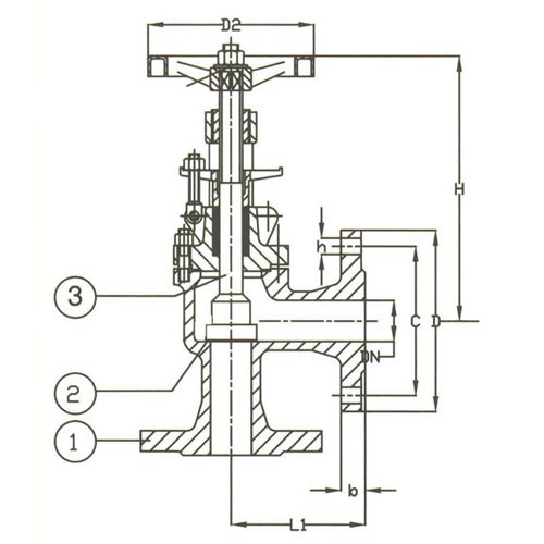 PN 16 Bronze Angle Bolted Bonnet Regular Valve
