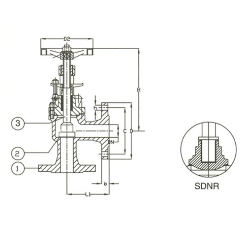 PN 16 Bronze Angle Bolted Bonnet SDNR Valve