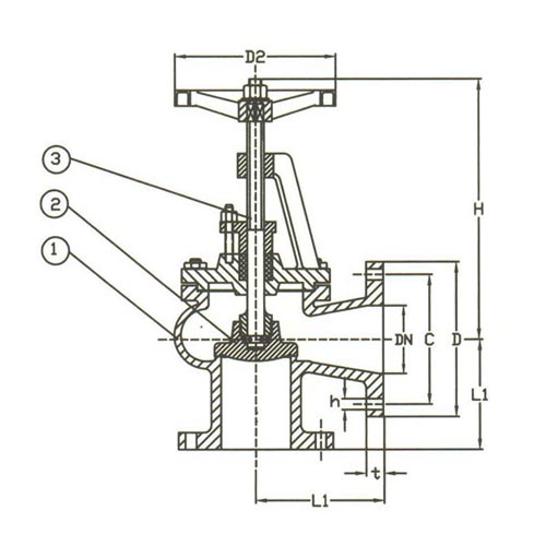 PN 16 Bronze Angle Union Bonnet Valve