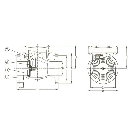 PN 16 Cast Steel Swing Check Valve