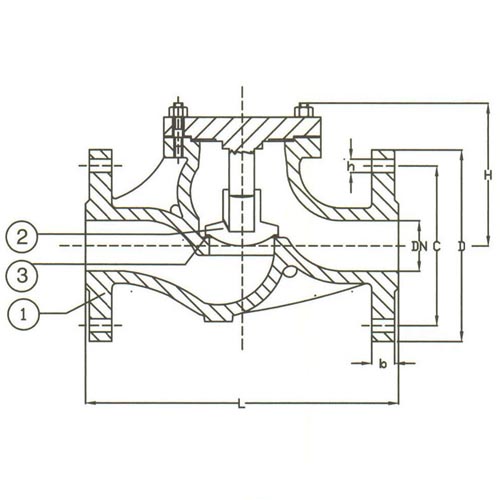 PN 40 Cast Steel Lift Check Globe Pattern Valve