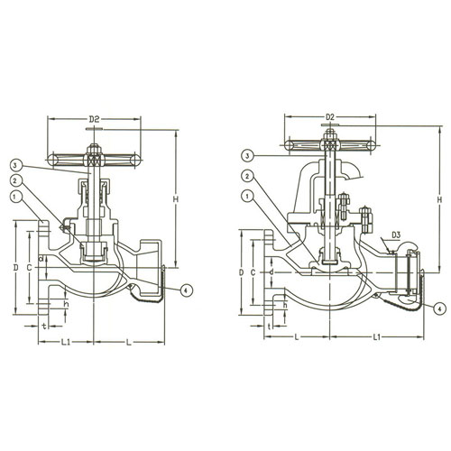 F7334 5K Bronze Hose Globe Valve Nakajima System
