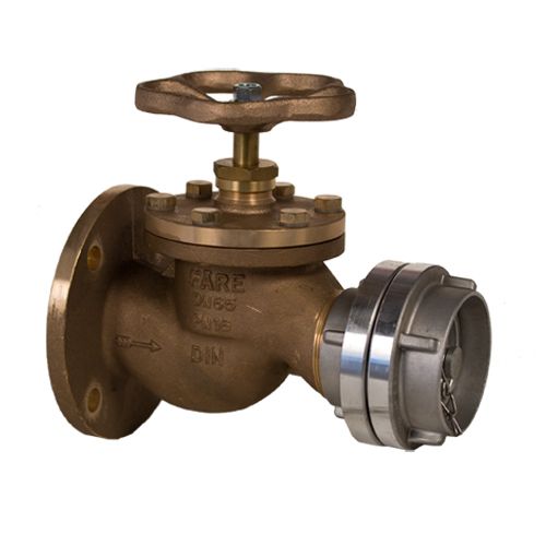 PN 16 Bronze Fire Hose Valves, Globe Pattern - Storz System Valve