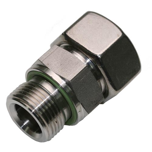 Male Stud Coupling with Elastomer Seal Thread Metric Parallel - Equipped B4 Ring