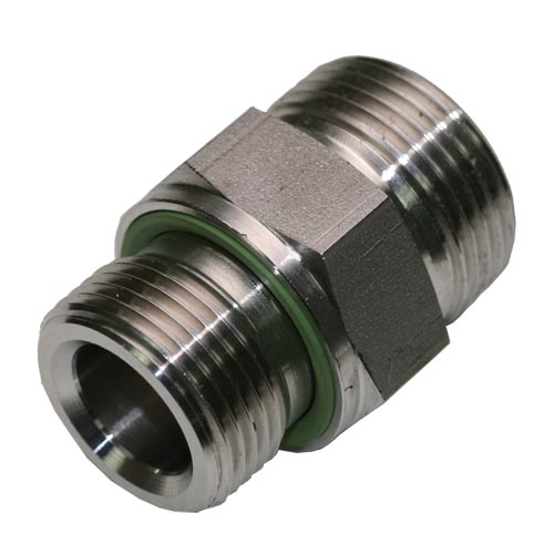 Male Stud Coupling with Elastomer Seal Thread Metric Parallel - Body Only