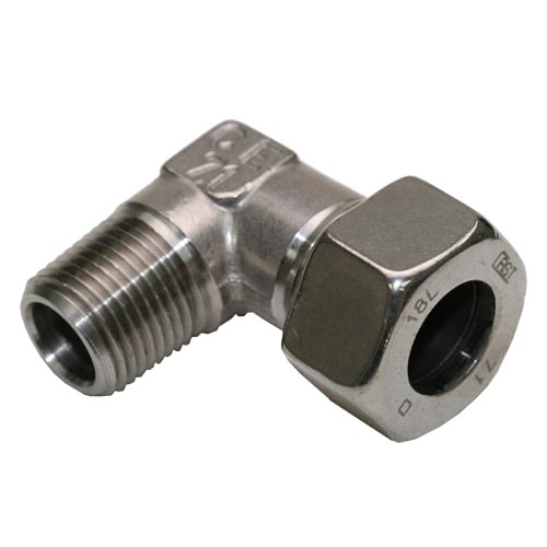 Male Stud Elbow Thread BSP Taper - Equipped B3 Ring