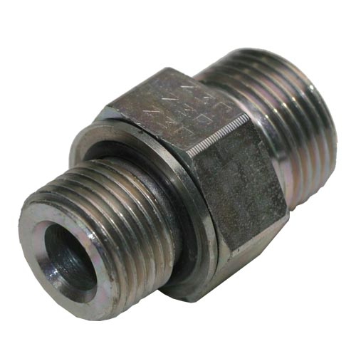 Male Stud Coupling with O-Ring and Washer Thread Metric Parallel