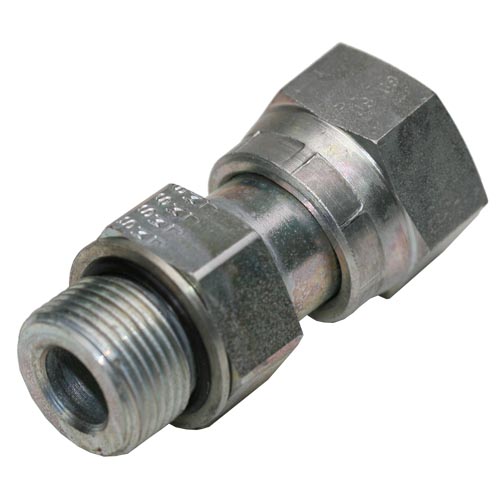 Male Stud Coupling with Crimped Nut O-Ring and Washer Thread Metric Parallel
