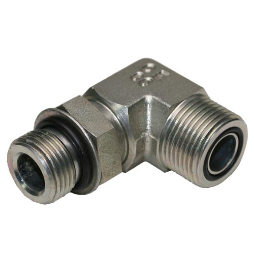 Adjustable Male Stud Elbow with O-Ring and Washer Thread Metric Parallel