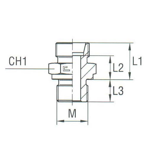 Male Stud Coupling Thread Metric Parallel - Body Only