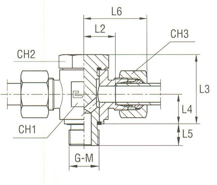 Banjo Tee Coupling with Allow Screw and Elastomer Seal Thread BSP Parallel - Equipped B3 Ring - Image 2