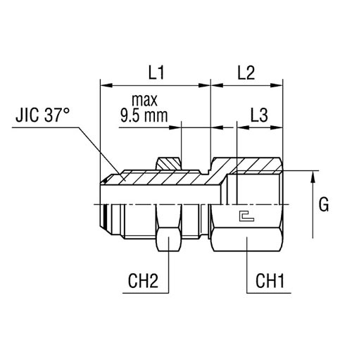 Female Bulkhead Connection Thread BSP Parallel - O-ring Body