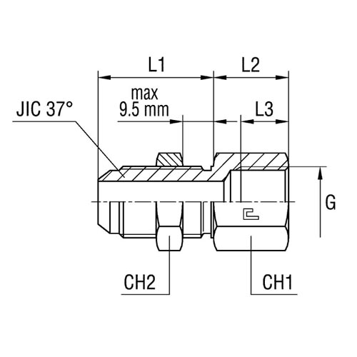 Female Bulkhead Connection Thread BSP Parallel - Standard Body