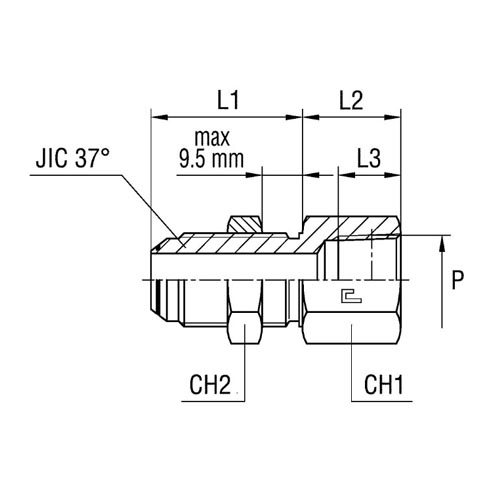 Female Bulkhead Connection Thread NPT - O-ring Body