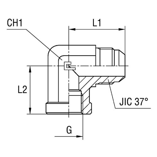 Female Stud Elbow Thread BSP Parallel - Standard Body