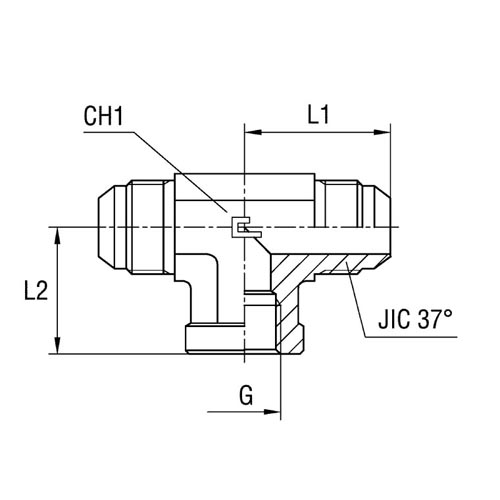 Female Stud Branch Tee Thread BSP Parallel - Standard Body