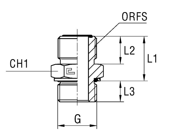 Male Stud Coupling with O-Ring and Washer Thread BSP Parallel - Image 2