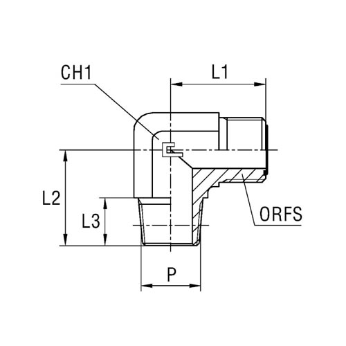 Male Stud Elbow Thread NPTF